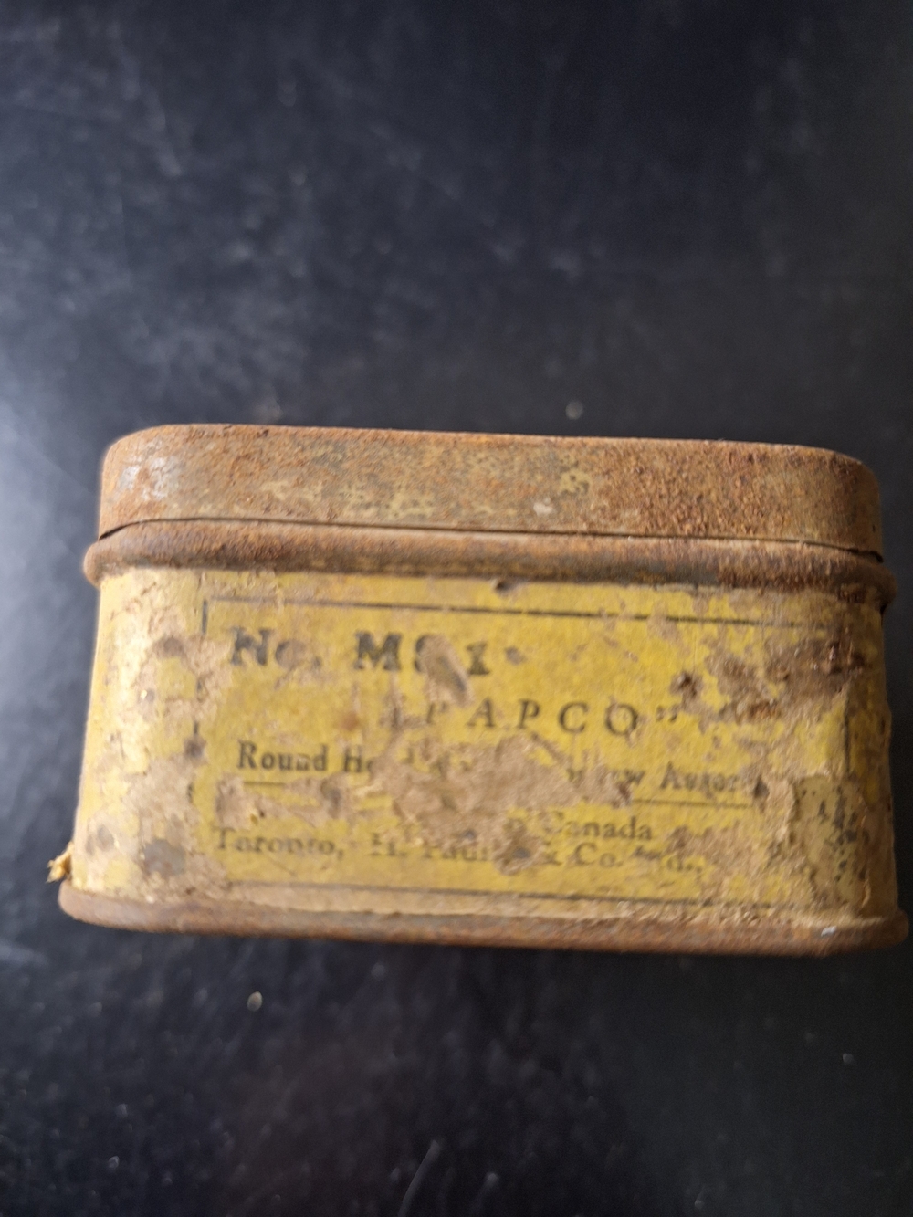 Vintage Papco No. MS 1 Machine Screw Tin - H. Paulin Toronto Bundle 3 For $30